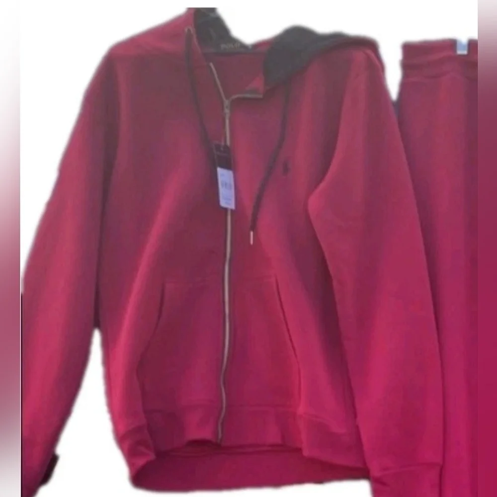 Polo Ralph Lauren Polo Joggers & Sweater Red (2 PIECE SET) Mens Size Large